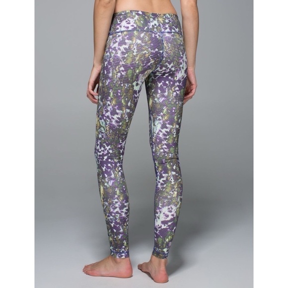 Lululemon Wunder Under *Full-On Luxtreme Floral Sport Iris Flower Multi 6 - Picture 2 of 9
